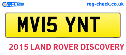 MV15YNT are the vehicle registration plates.