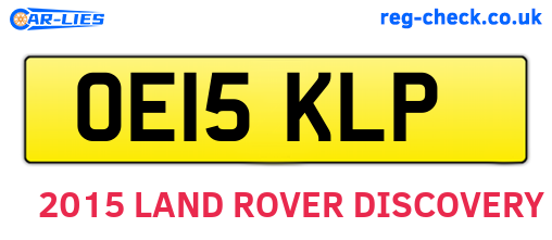OE15KLP are the vehicle registration plates.