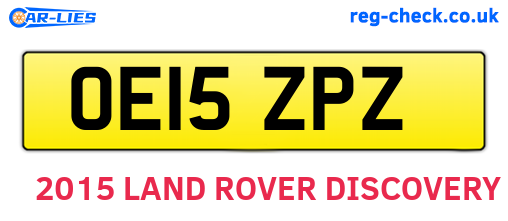 OE15ZPZ are the vehicle registration plates.