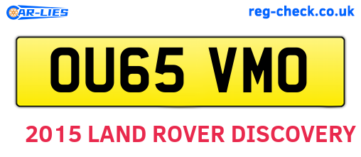 OU65VMO are the vehicle registration plates.