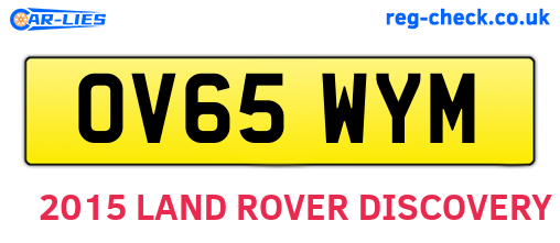 OV65WYM are the vehicle registration plates.