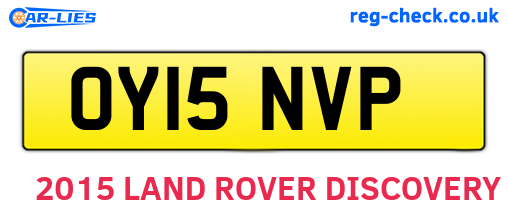 OY15NVP are the vehicle registration plates.