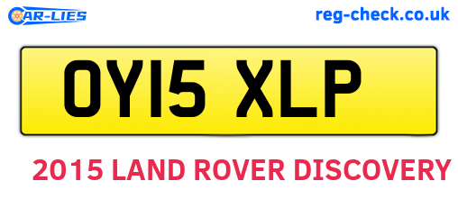 OY15XLP are the vehicle registration plates.