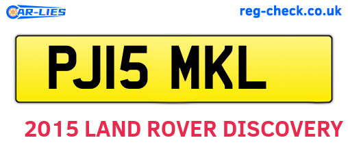 PJ15MKL are the vehicle registration plates.