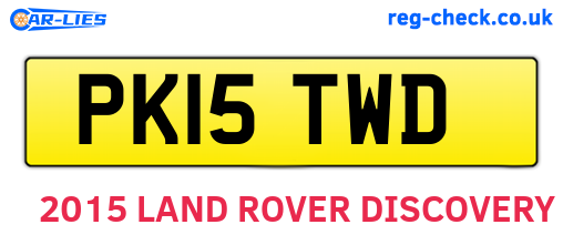 PK15TWD are the vehicle registration plates.