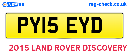 PY15EYD are the vehicle registration plates.
