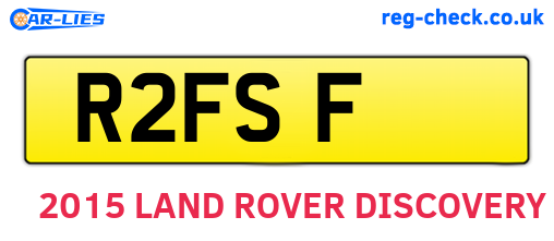 R2FSF are the vehicle registration plates.
