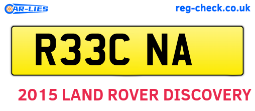 R33CNA are the vehicle registration plates.