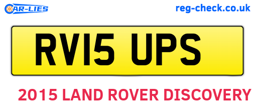 RV15UPS are the vehicle registration plates.