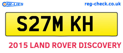 S27MKH are the vehicle registration plates.