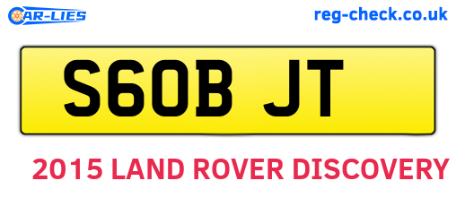 S60BJT are the vehicle registration plates.