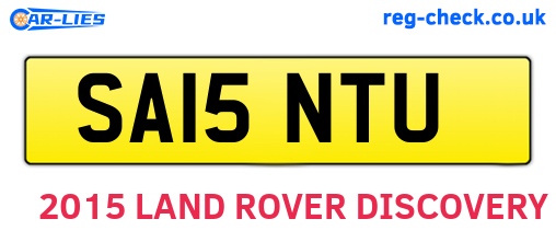 SA15NTU are the vehicle registration plates.