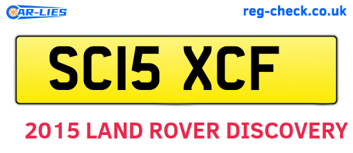 SC15XCF are the vehicle registration plates.