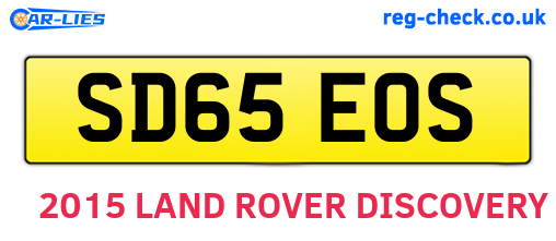 SD65EOS are the vehicle registration plates.