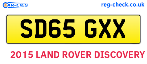 SD65GXX are the vehicle registration plates.