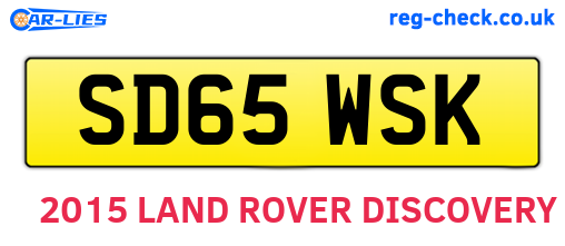 SD65WSK are the vehicle registration plates.