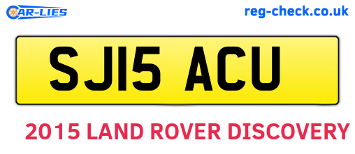 SJ15ACU are the vehicle registration plates.