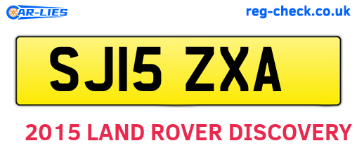 SJ15ZXA are the vehicle registration plates.