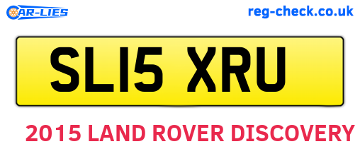 SL15XRU are the vehicle registration plates.