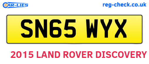 SN65WYX are the vehicle registration plates.