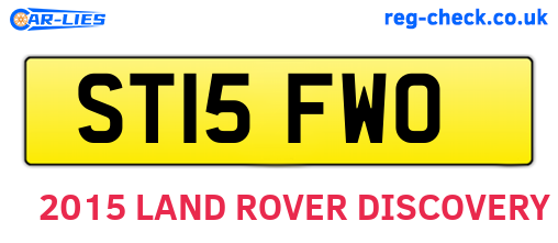 ST15FWO are the vehicle registration plates.