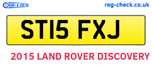 ST15FXJ are the vehicle registration plates.