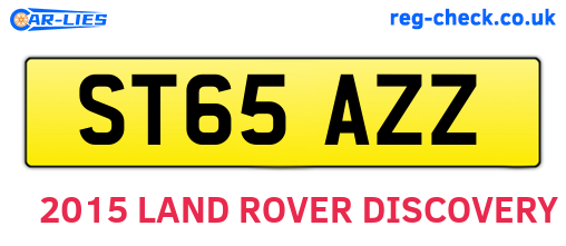 ST65AZZ are the vehicle registration plates.