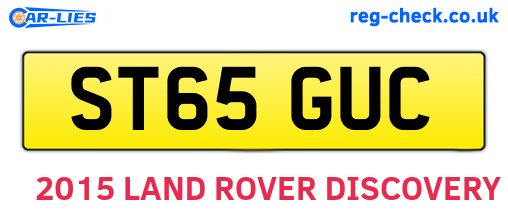 ST65GUC are the vehicle registration plates.