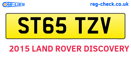 ST65TZV are the vehicle registration plates.