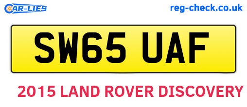 SW65UAF are the vehicle registration plates.
