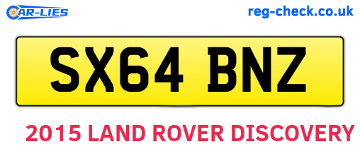 SX64BNZ are the vehicle registration plates.