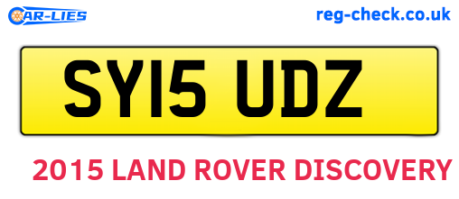 SY15UDZ are the vehicle registration plates.