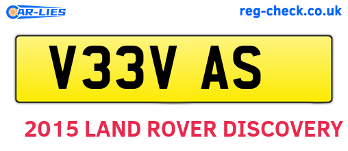 V33VAS are the vehicle registration plates.