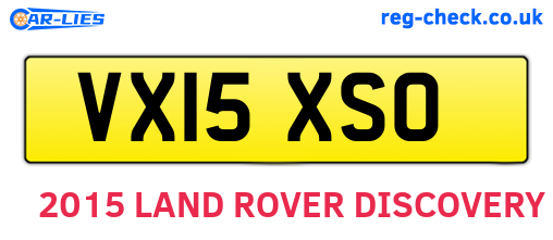 VX15XSO are the vehicle registration plates.