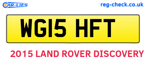 WG15HFT are the vehicle registration plates.