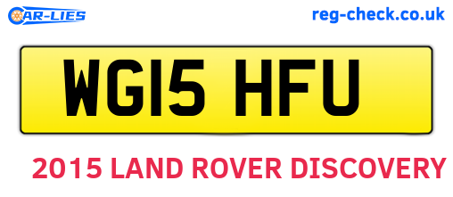 WG15HFU are the vehicle registration plates.