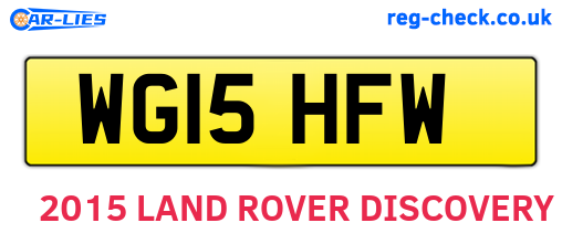 WG15HFW are the vehicle registration plates.