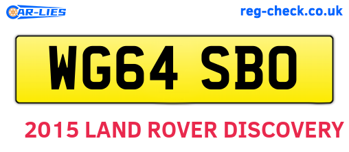 WG64SBO are the vehicle registration plates.