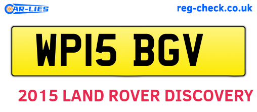 WP15BGV are the vehicle registration plates.