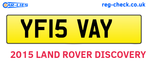 YF15VAY are the vehicle registration plates.