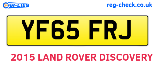 YF65FRJ are the vehicle registration plates.