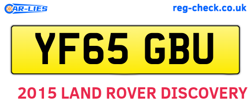 YF65GBU are the vehicle registration plates.