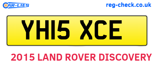 YH15XCE are the vehicle registration plates.