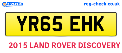 YR65EHK are the vehicle registration plates.