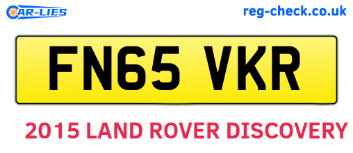 FN65VKR are the vehicle registration plates.