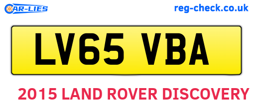 LV65VBA are the vehicle registration plates.