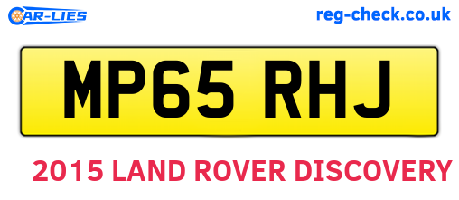 MP65RHJ are the vehicle registration plates.
