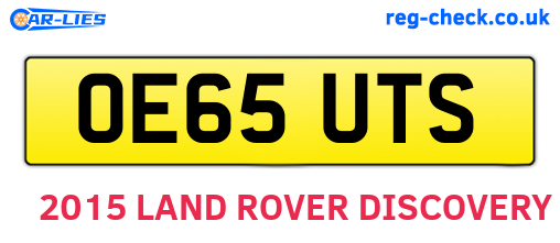 OE65UTS are the vehicle registration plates.