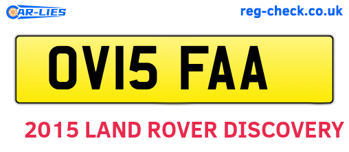 OV15FAA are the vehicle registration plates.