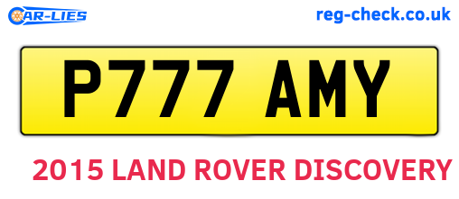 P777AMY are the vehicle registration plates.